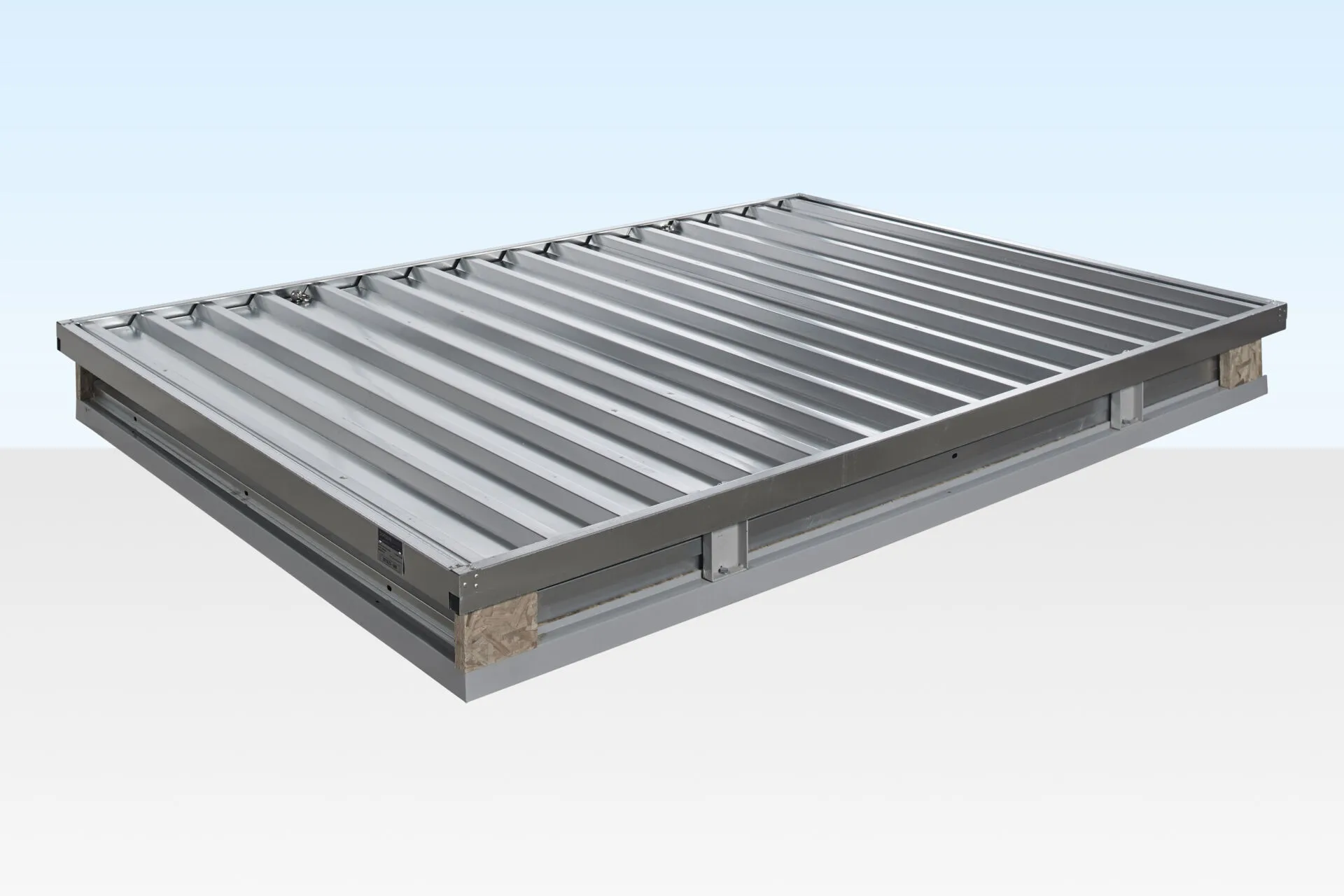 3m-x-2.1m-Flat-Pack-Storage-Container-Galvanised-3.webp 3M X 2.1M Flat Pack Storage Container – Galvanised - Image 1