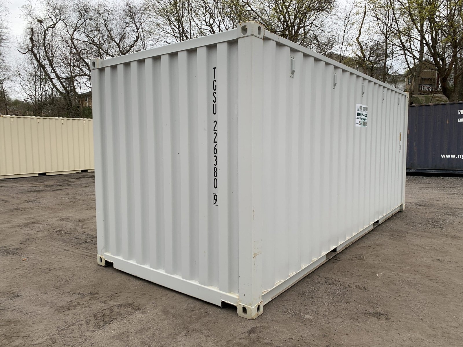 IMG_5010.jpg 20′ x 8′ x 8.5′ Tall– New Shipping/Storage Container – Wind and Watertight – Gray - Image 1