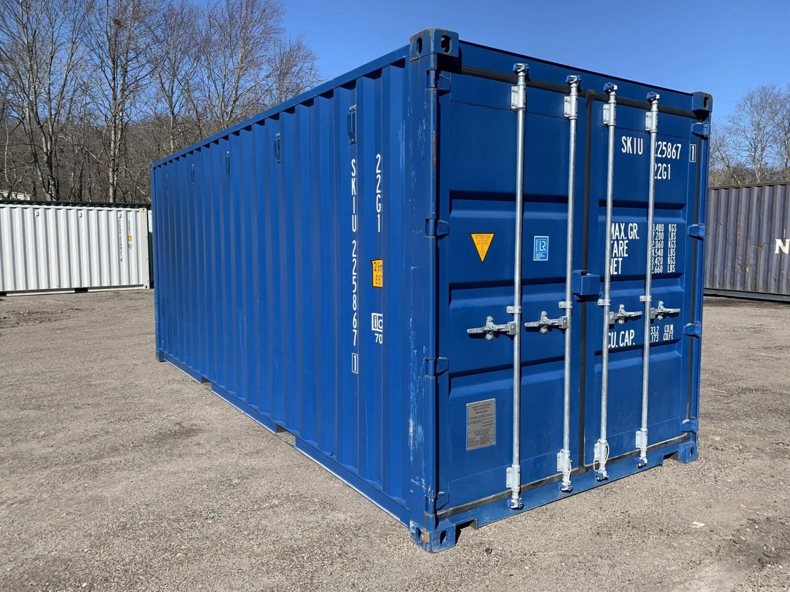 Untitled-design-66.png 20′ x 8′ x 8.5′ Tall– New Shipping/Storage Container – Wind and Watertight – Blue - Image 1