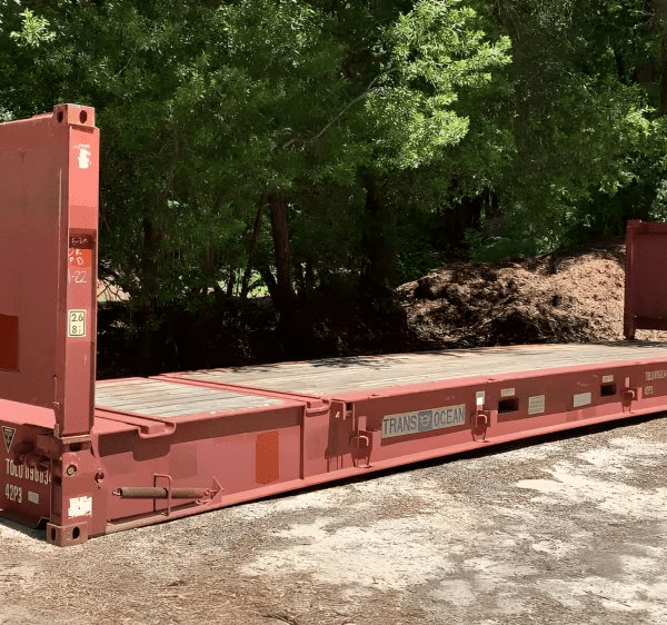 Used 40ft Flat Rack Shipping Container