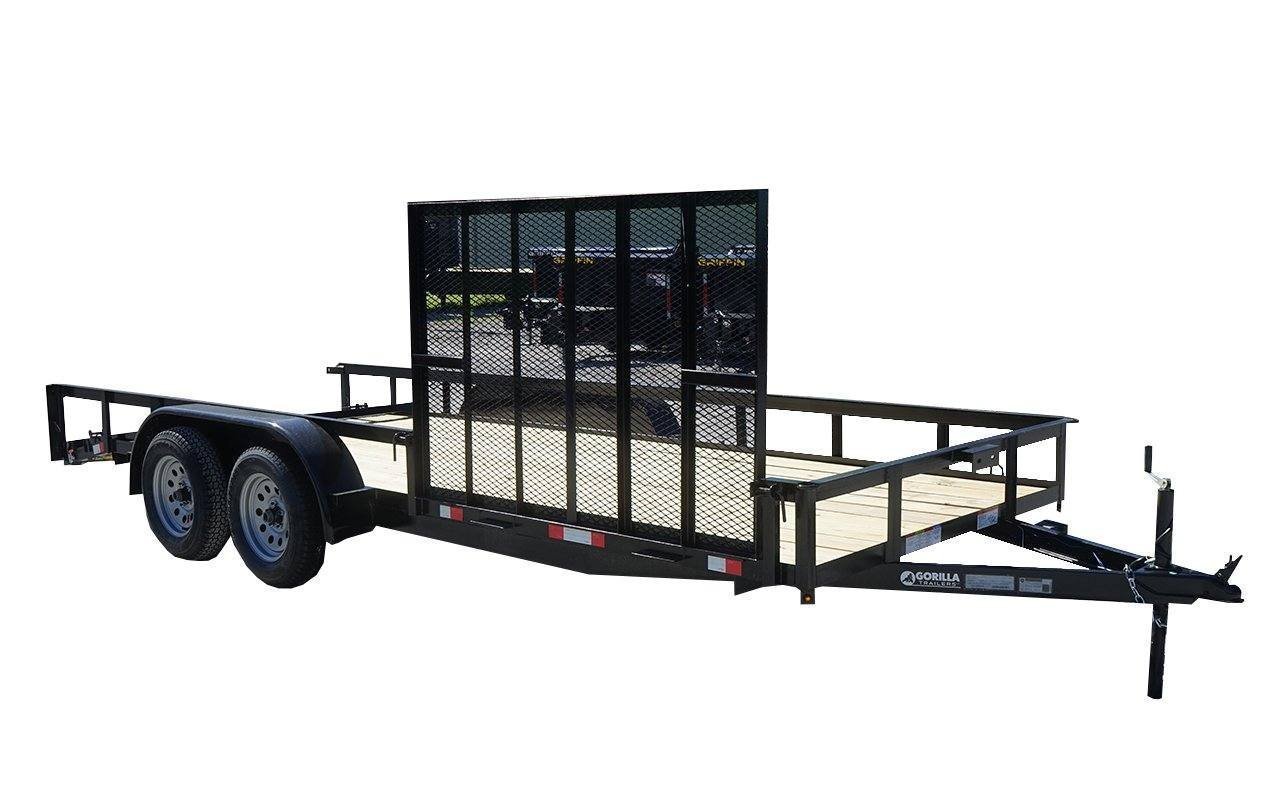 6x18sidegate.jpg 6.4×18 Dovetail Utility Trailer with Side Gate (2) 3,500lb Axle - Image 1