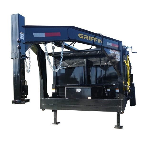 7×16 Gooseneck Telescopic I-Beam Dump Trailer 4ft Sides (2) 7K Axles