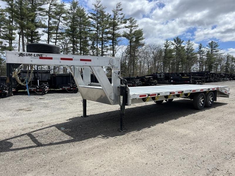 Aluminum-Gooseneck13.jpg 2024 Alum Line Trailers 8.5×24 13K Aluminum Gooseneck w/Flip-Over Ramps - Image 1