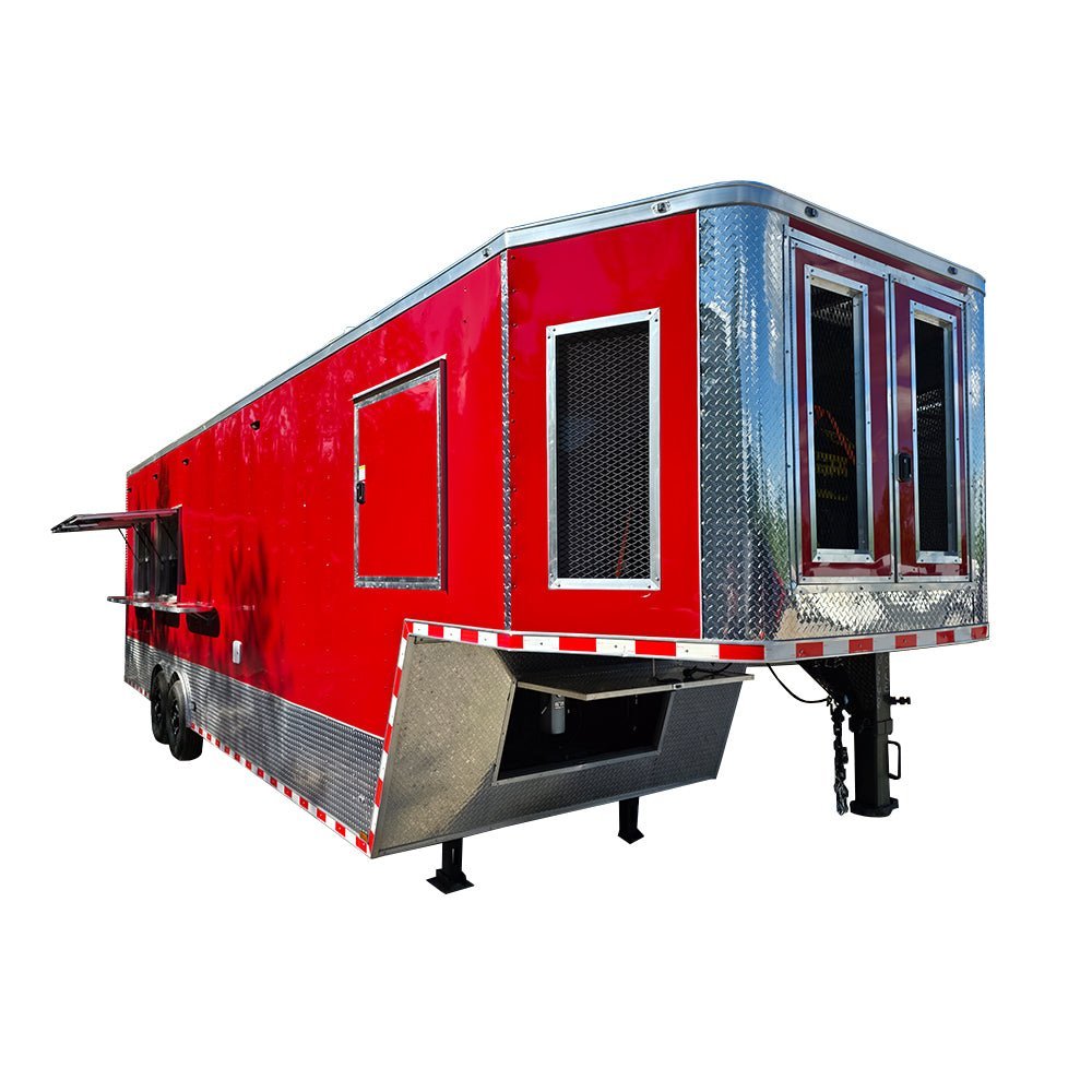 Untitled-1_c81845db-6563-4542-8646-d496747ce99d.jpg 8.5 X 34 Gooseneck Concession Trailer Victory Red Food Event Catering - Image 1