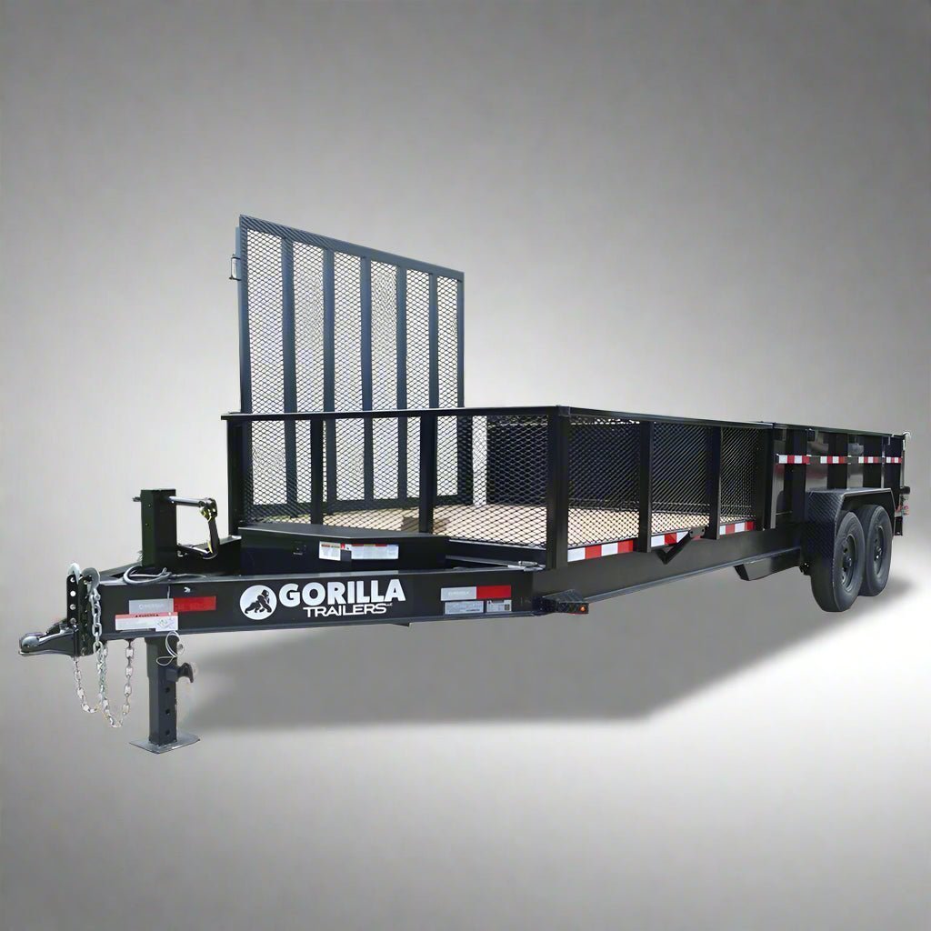 dsc00576-3_dd593c2f-7781-41ca-a3f8-a60d3ba67f18.jpg 7×20 Hybrid Utility Dump Trailer 2ft Sides with Box (2) 7K Axles - Image 1