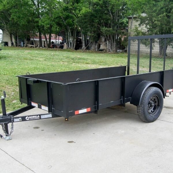 5×10 Utility Trailer with 18in Metal Sides 3500lb Axle
