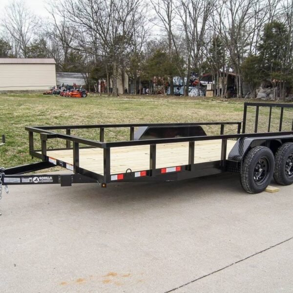 6.4×16 Tube Top Dovetail Utility Trailer (2) 3,500lb Axles