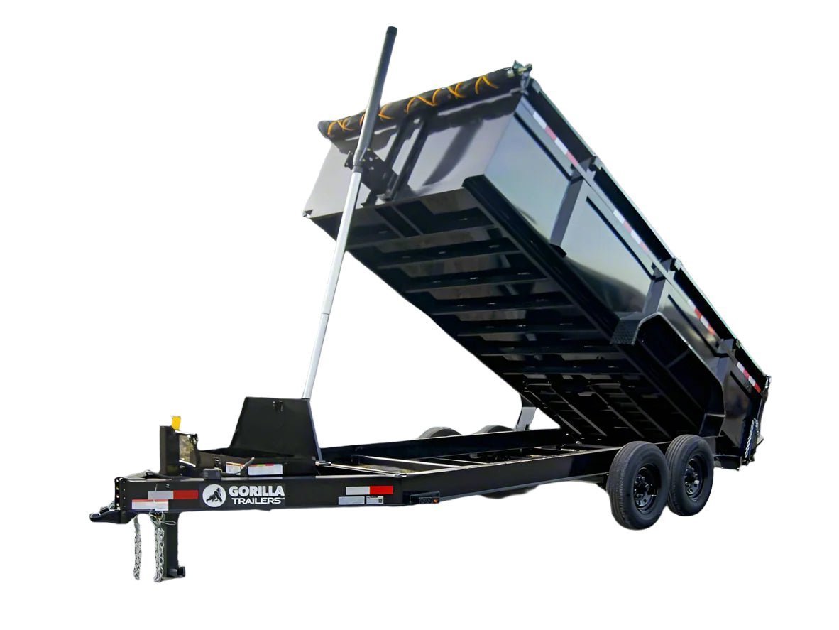 dsc05198-2.jpg 7×16 Gorilla Telescopic IBeam Dump Trailer with 3ft Sides (2) 7K Axles 14k GVWR - Image 1