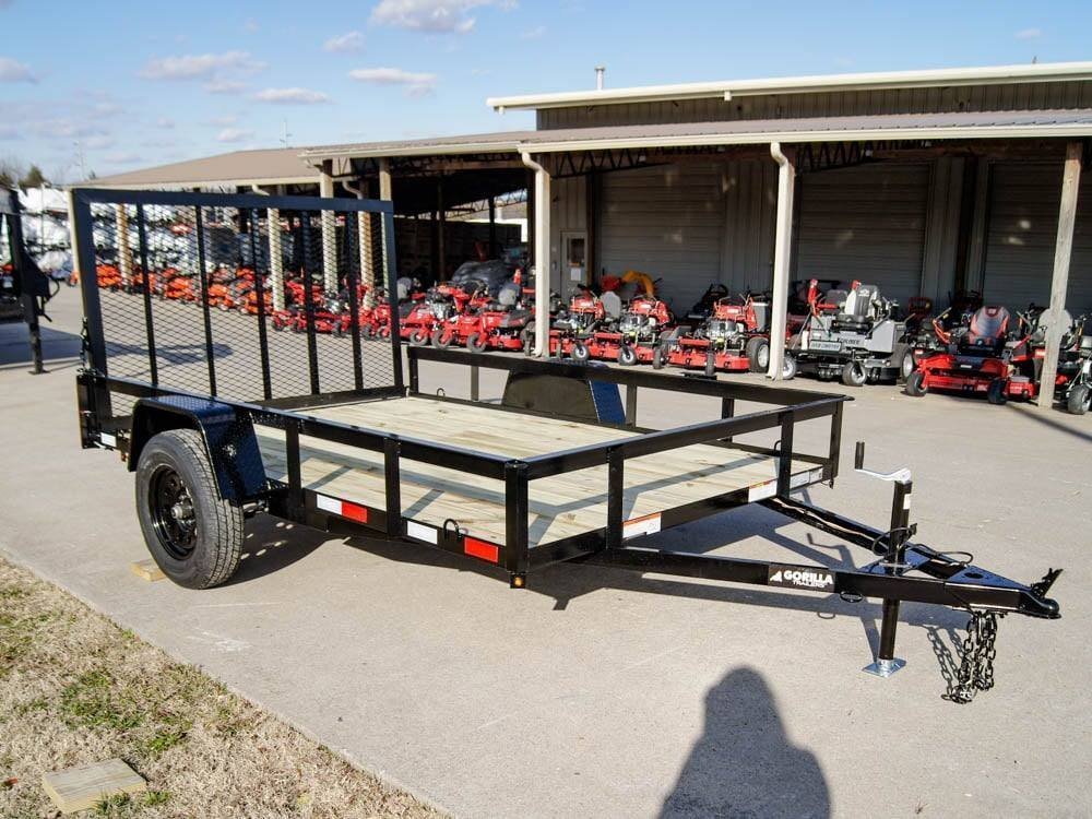 dsc05522_1_3-1.jpg 7×10 Powder Coated Straight Deck Utility Trailer 3,500lb Axles Tall Gate - Image 1