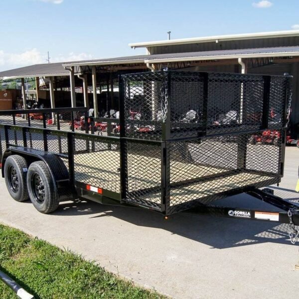6.4×14 Dovetail Utility Trailer Stacked Baskets (2) 3500lb Axles