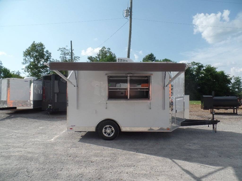 sam_4624_1.jpg 8.5' x 12' White Food Catering Concession Trailer - Image 1