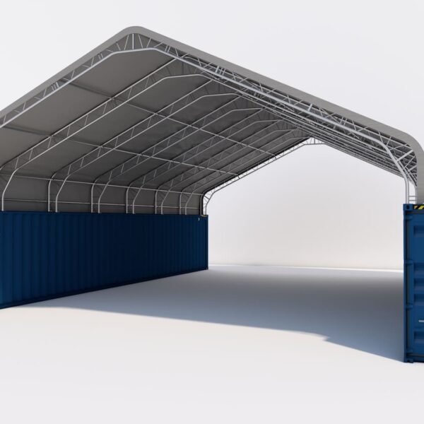 Hoop Barn <br> 40W-60L-15H (ft)<br> Double Truss Peak