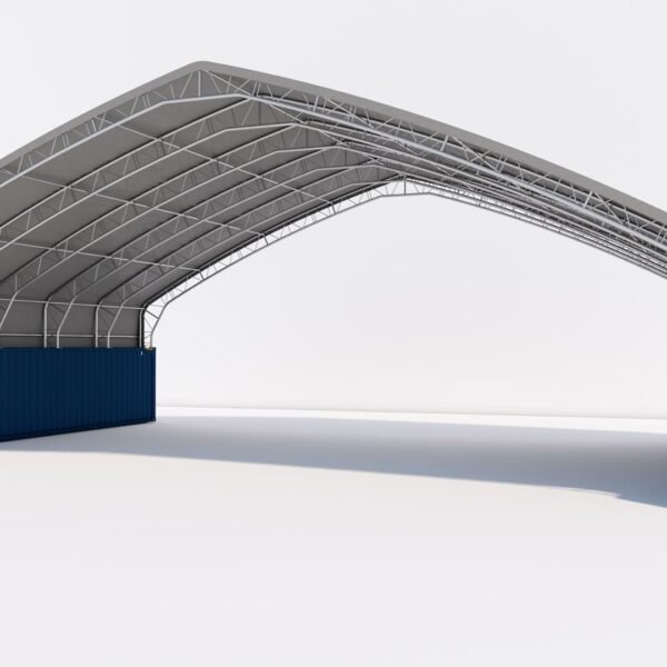 Hoop Building <br> 60W-40L-15H(ft) <br>Double Truss Peak
