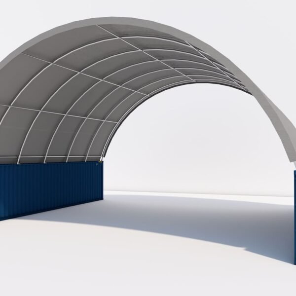 Shipping Container Garage <br>  40W-40L-15H (ft)<br> Single truss