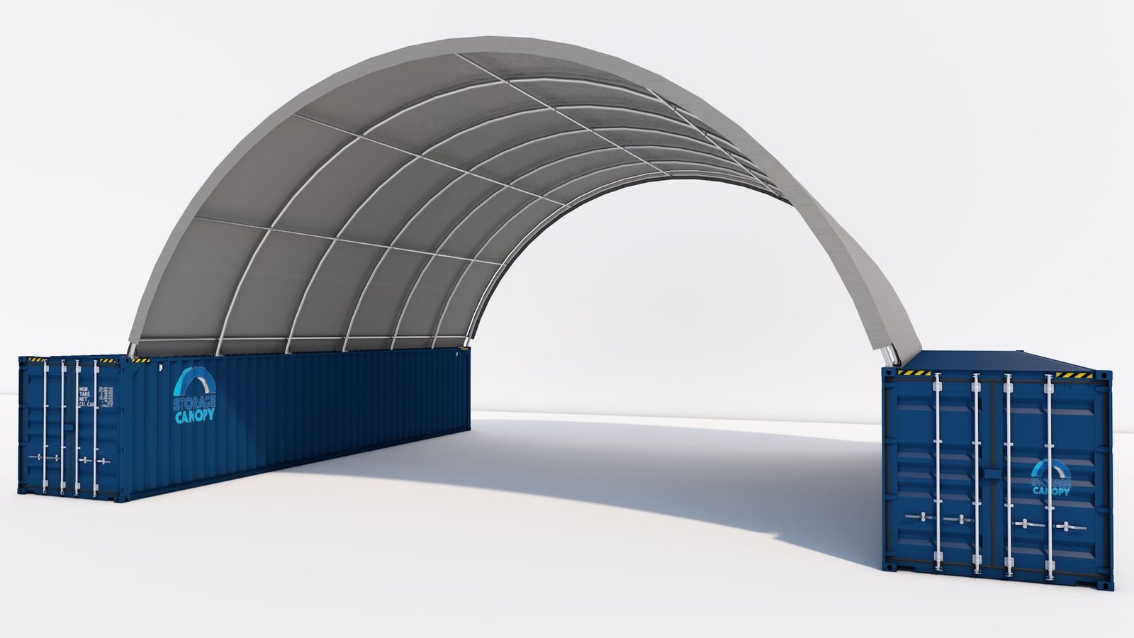 S4-4040L2.jpg Shipping Container Garage <br> 40W-40L-15H (ft)<br> Single truss - Image 1